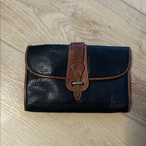 Dooney and Bourke Black and Brown Leather Wallet